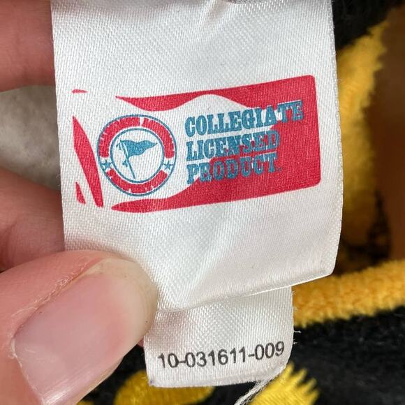 Fan Favorite Iowa Hawkeye University Yellow Black White Embroidered Jester Hat - Picture 4 of 7